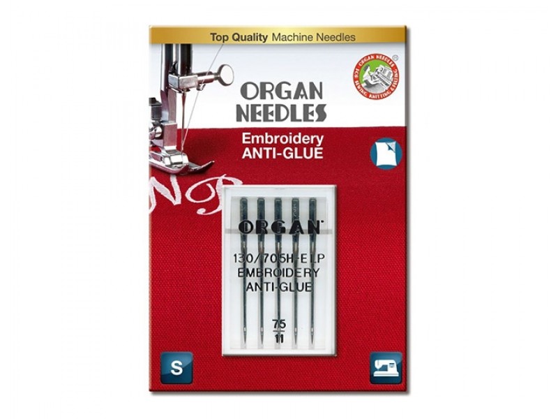 ORGAN NEEDLES EMBROIDERY ANTIGLUE 130/705H-E LP № 90-100/5 Нивелиры