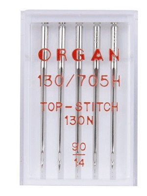 ORGAN NEEDLES TOP STITCH 130/705H № 90/5 Строительная химия